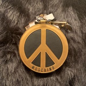 H&M Moschino round coin purse gold —NWT